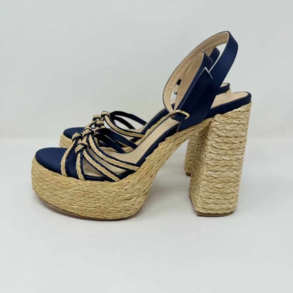 New Paloma Barcelo Mehla Ankle Strap Platform Sandal Sz 41